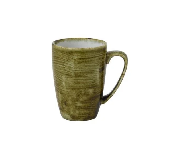 Churchill Stonecast Plume Line Becher Plume Green 10,6x(H)11cm 340ml Grün (12 Stück) Von CHEFGASTRO 1