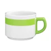 Esmeyer 6 X Seltmann Obertasse 1 0,18 L, Form: Vitalis, Dekor: 34927 Grünes Band 25