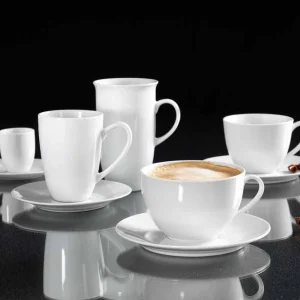 Ritzenhoff & Breker Flirt By R&B Kaffeebecher, Kaffeetasse XXL „Bianco“, 473ml, Weiß 6 Stück 21
