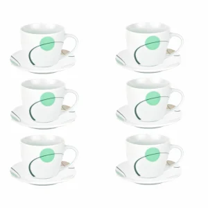 Null 6er Set Espressotasse Mit Untertasse Black Flower 17