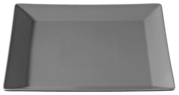Null Servierplatte, Steingut, Quadratisch, 26 X 26 Cm, Grau 1