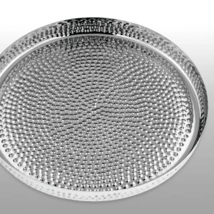 Null Edelstahl Schale Rund Und Tief 25 Cm, Schale In Aufwendiger Hammerschlag-Optik 19