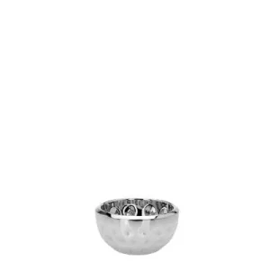 Null Edelstahl Schale Rund Und Tief 25 Cm, Schale In Aufwendiger Hammerschlag-Optik 15
