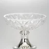 Null Glasschale Auf Fuß Höhe 13,5 Cm Durchmesser 20,0 Cm Versilbert Anlaufgeschützt 23
