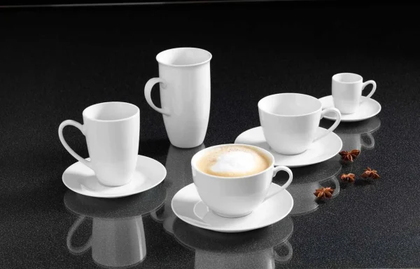 Ritzenhoff & Breker Flirt By R&B Kaffeebecher, Kaffeetasse XXL „Bianco“, 473ml, Weiß 6 Stück 7