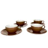 Null 4er Set Kaffeetasse 200ml + Untertasse Nougat Doppio – Ritzenhoff 4x 545784 + 4x 545791 25