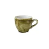 Churchill Stonecast Plume Line Espressotasse Plume Green 6,5x(H)5,5cm 100ml Grün, Ohne Untertasse (12 Stück) Von CHEFGASTRO 23