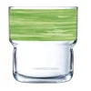 12x Arcoroc Stapelbecher 0,22 L Aus Gehärtetem Glas Form BRUSH LOG Green / Grün Von Arcoroc 23