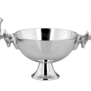 Null Schale Mit Hirschkopfgriffen Auf Fuß Ø 37 Cm 13