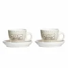 Null 2er Set Espressotassen + Untertassen 80ml Creme/Blau Retro Kitchen – Ritzenhoff 66449 23