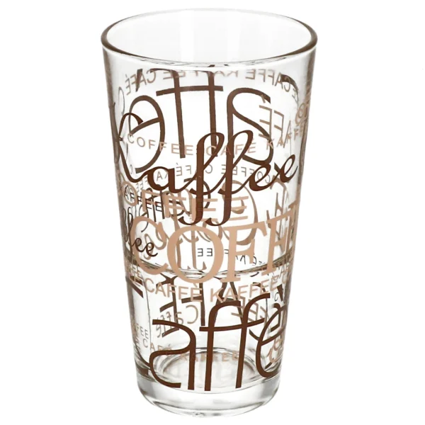 Null 4er Set Latte Macchiato Glas 39cl Stapelbar Coffee Dekor 3