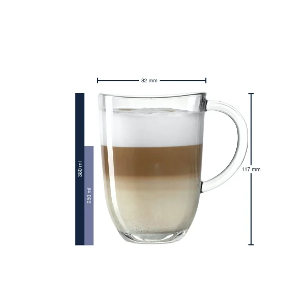 Leonardo NAPOLI Latte Macchiatotassen Mit Untertasse 6er Set 380 Ml 8
