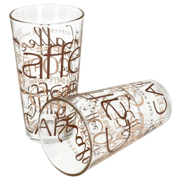 Null 4er Set Latte Macchiato Glas 39cl Stapelbar Coffee Dekor 4